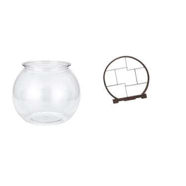 Imagem de Whtkoph Pequeno Aquário Transparente, Ornamento para Casa, Vaso, Mesa, Quarto, Sala de Estar, Decoração, Expositor, Organizador.