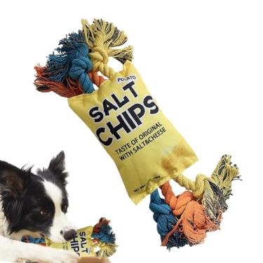 Imagem de Brinquedo de Corda para Cães,Jogo Interativo de Mordida com Pelúcia | Corda De Algodão Para Cães | Para Mastigadores Agressivos, Raças Pequenas A Grandes, Casa, Viagem, Gaiola