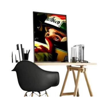 Imagem de Pôster De Caligrafia Ayrton Senna Em Tela, Sem Vinco, Impermeável E Du