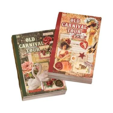 Imagem de Adesivos Vintage PET Recortados 30 60 Peças DIY Para Scrapbooking Álbu