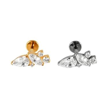 Imagem de Brincos De Titânio Com Design HorsEye Wheat, Piercing Labret, Brincos 