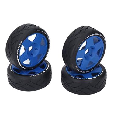 Imagem de KIMISS 4 PCS 1/8 GT RC Rodas Com Pneus de Corrida de Estrada de Forte Aderência e Adaptador de 17 Mm para Desempenho Aprimorado na Estrada (#4)