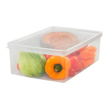 Imagem de Caixa Organizadora Grande para Frutas Verduras Legumes Saladas Transpa