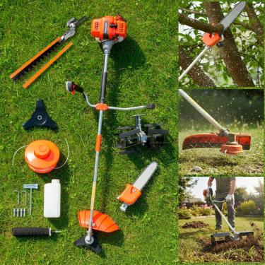 Imagem de Roçadeira Multifuncional 75cc 3,5hp A Gasolina Enxada Rotativa + Motopoda + Cerca Viva