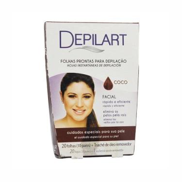 Imagem de Folhas Prontas Para Depilação Facial Depilart Coco 10Fls