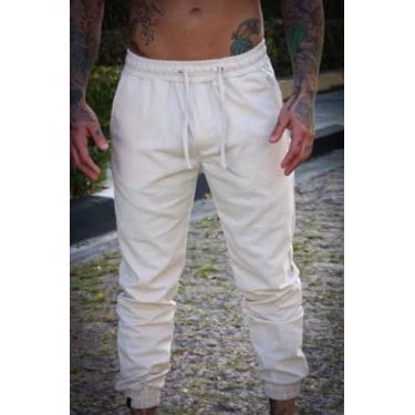 Imagem de Calça Jeans Jogger Masculina Jogguer Sarja Cores Preta,Caramelo,Vinho 