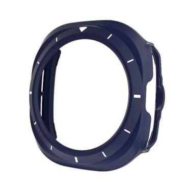 Imagem de EPANO Capa protetora de PC para Samsung Galaxy Watch 7 Ultra 47 mm Capa protetora para Galaxy Watch 7 Ultra 47 mm SmartWatch (azul médio)