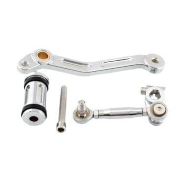Imagem de kowaku Alavanca de câmbio, pedal de freio e alavanca de câmbio para motocicleta 1985-2007, Prata