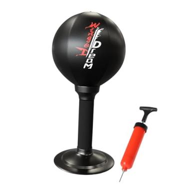 Imagem de YIJU Saco de pancada de mesa, bola de boxe com ventosa, brinquedo divertido para exercícios em casa, no escritório ou com colegas de trabalho.