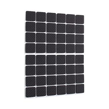 Imagem de AMONIDA Almofadas de Pés de Borracha Pretas Autoadesivas para Proteção de Piso 48 Unidades para Móveis, sofá, Mesa, Cadeira, Material
