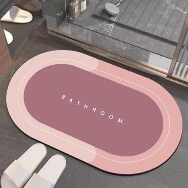Imagem de Tapete Moderno Elegante 2.00m x 2.50m - Antiderrapante para Quarto, Sala e Escritório, Design Sofisticado para Decoração Interior (Kit 2Rosa Oval)