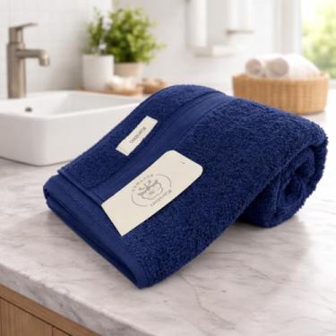 Imagem de Toalha de Rosto Karsten Linea 100% Algodão Macia Grossa Antipilling Barra Decorada 48 x 80cm