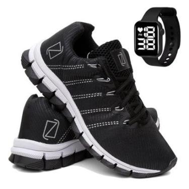 Imagem de Tênis Para Corrida e Academia Masculino Super Leve e Macio com Relógio Digital-Masculino