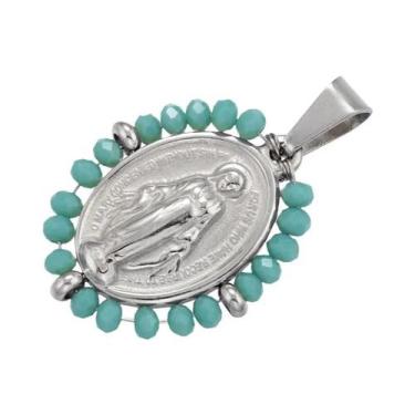 Imagem de Colar Com Pingente De Nossa Senhora Arco-Íris Dourado Para Mulheres, G