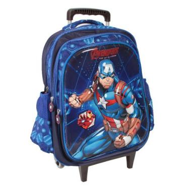 Imagem de Mochila Infantil Menino Rodinha Super Herói Reforçada Grande - Plike