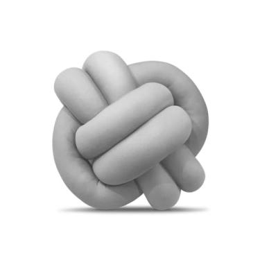 Imagem de Almofada Nó Escandinavo Decorativa Moderna | Almofada Decorativa Antialérgica 25x25cm(CINZA)