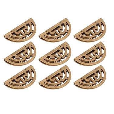 Imagem de Acouto 10 Conjuntos de Dobradiças Redondas de Bronze Antigo para Caixas de Joias, Armários, Caixas de Presente - e Fáceis de Instalar