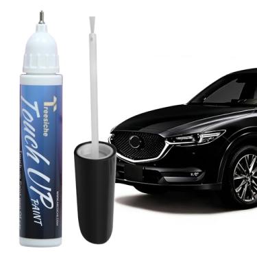 Imagem de Tinta de retoque de mica preta jato 41W para Mazda Match, kit de reparo de arranhões de pintura de carro, caneta removedor de arranhões 2 em 1 com secagem rápida colorida de revestimento de tinta