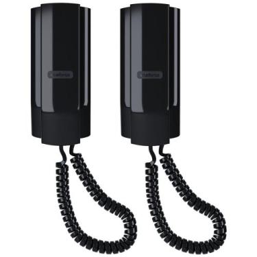 Imagem de Kit 02 Telefone Comunicação Condominial TDMI 300 Preto Intelbras