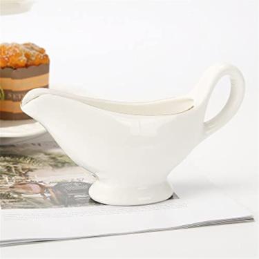 Imagem de Bonitos jarros de espuma de leite de cerâmica, jarro de leite, jarra de porcelana, bife, molho de café, copo de creme, estilo europeu, chá da tarde, utensílios de café (latão)