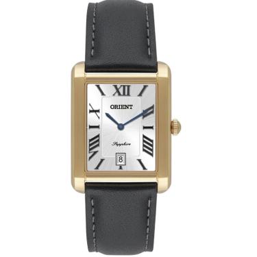 Imagem de Relógio Orient Masculino Dourado Quadrado Couro Saphire Ggsc1002 B3px