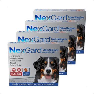 Imagem de 4 Nexgard 25 A 50kg Antipulgas E Carrapatos Total 9 Comprim. - Boehrin