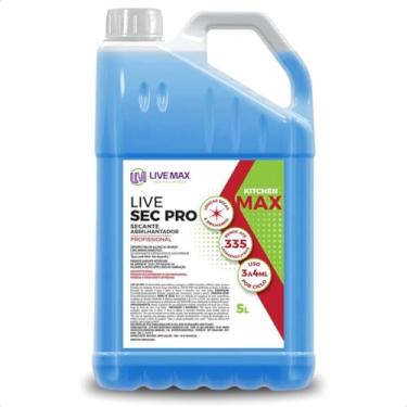Imagem de Secante Abrilhantador Profissional para Máquina de Lavar Louças, Live Max Live Sec Pro 5L, Rende 335 Lavagens