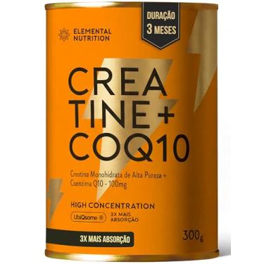 Imagem de Creatina 100% Pura Micronizada e Coenzima Q10, Elemental Nutrition - 300g