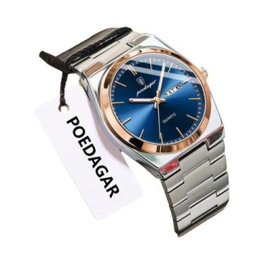 Imagem de Relógio De Pulso Masculino À Prova d'Água Com Data E Semana, Quartzo, 