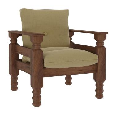Imagem de Poltrona Madeira Maciça Liz Multimóveis CR7003 Areia
