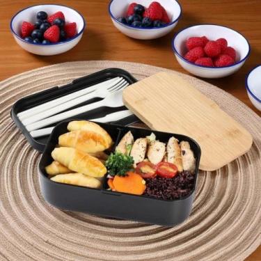 Imagem de Kit Marmiteiro Talheres Colher Fruta Pote Vasilha Armazena Conserva Re