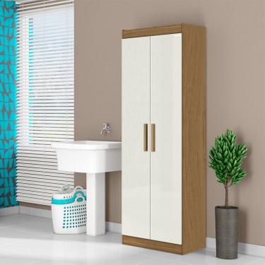 Imagem de Armário Multiuso 183cm Lavanderia 4 Prateleiras Rita Atacama-off White A09 - D'rossi