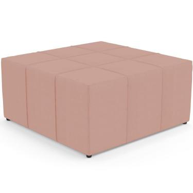 Imagem de Puff Quadrado Milano 90x90cm W01 Linho Rosê
