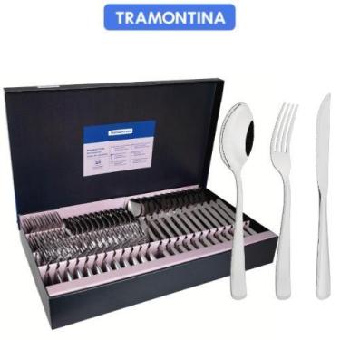 Imagem de Faqueiro Tramontina Pacific Com 72 Talheres Em Aço Inox - Cutelaria Tr