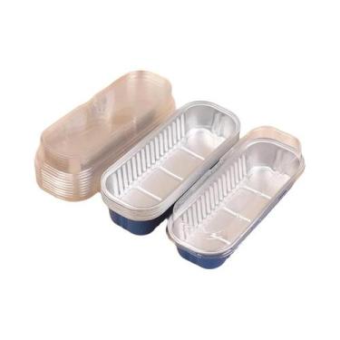 Imagem de Conjunto De Formas Para Assar Mini Bolos 10 Peças Retangulares De Alum