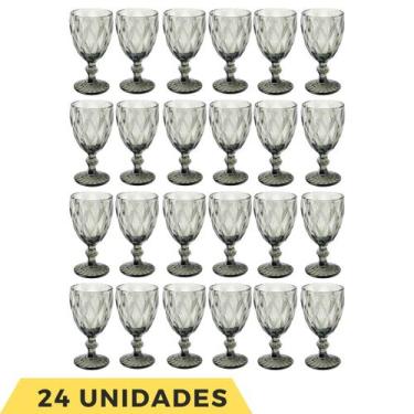 Imagem de 24 Taça Diamante Cinza Metalizado 340ML Bico de Jaca Eventos - PRATICA