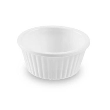 Imagem de 48 Ramekins Canelado Melamina 30ml Branco para Molhos Maionese Katchup