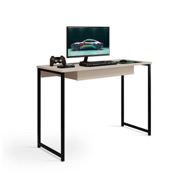 Imagem de Escrivaninha Com Gaveta Megane 110 X 45 Klm Store Preto Com Off White