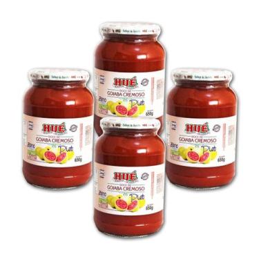 Imagem de Doce de goiaba cremoso diet pote 650g hué - kit 4 unidades