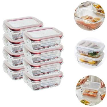 Imagem de Jogo 8 Melhor Potes Vidro 1040ML Hermetico Total Micro-ondas - Belo Vi