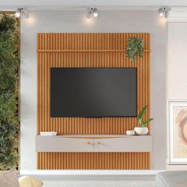 Imagem de Painel para TV até 65 Polegadas 218cmx182cm com Ripado em MDF Riso Can