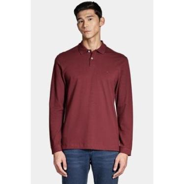 Imagem de Polo Aramis Piquet Manga Longa Bordo Cabernet-Masculino