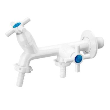 Imagem de Torneira Abs Para Tanque E Máquina De Lavar Plastilit Branca