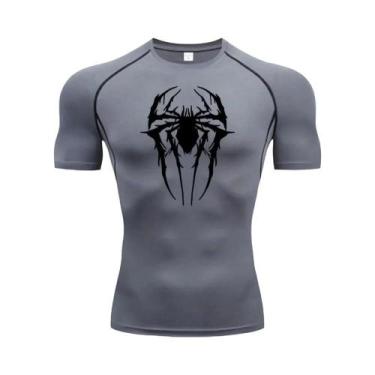 Imagem de Camiseta De Compressão Masculina De Secagem Rápida Com Estampa De Aran