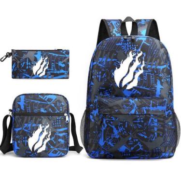 Imagem de Conjunto de mochilas Prestonplays School, 3 peças com bolsa de ombro p