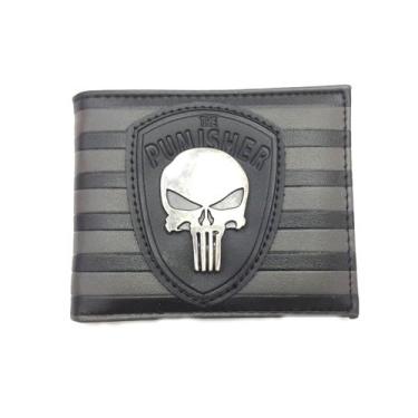 Imagem de Carteira Anime Punishers Carteira curta dobrável em couro de anime - Y