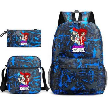 Imagem de Conjunto de mochilas Black Fridays Nights Satchel Anime para crianças 