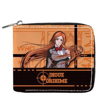Imagem de Bolsa de moedas Wallet Bleach Anime em couro com duas dobras unissex -