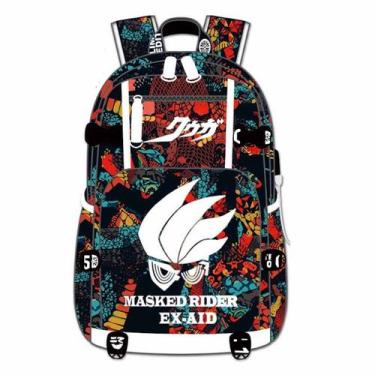 Imagem de Mochila escolar Kamens Riders Cartoon Kids 30x15x47cm - Yiweisai