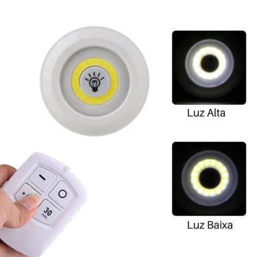 Imagem de Kit 3 Lampada Luminaria Led Spot Sem Fio Controle Remoto Smd